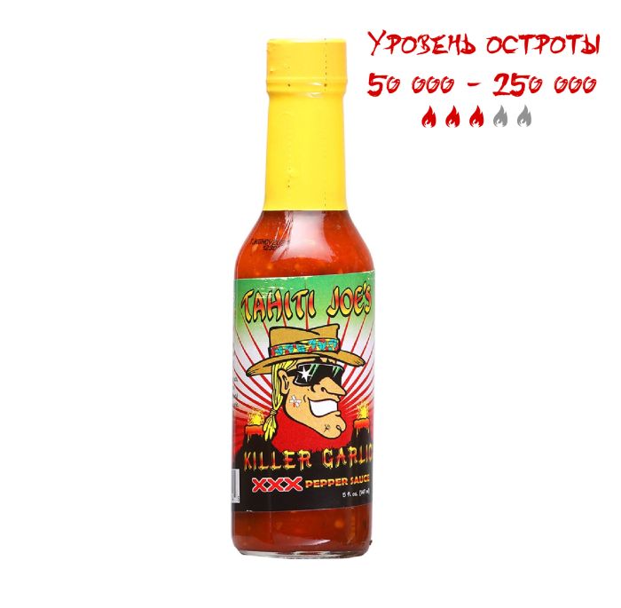Гострий соус Tahiti Joe's Killer Garlic Hot Sauce