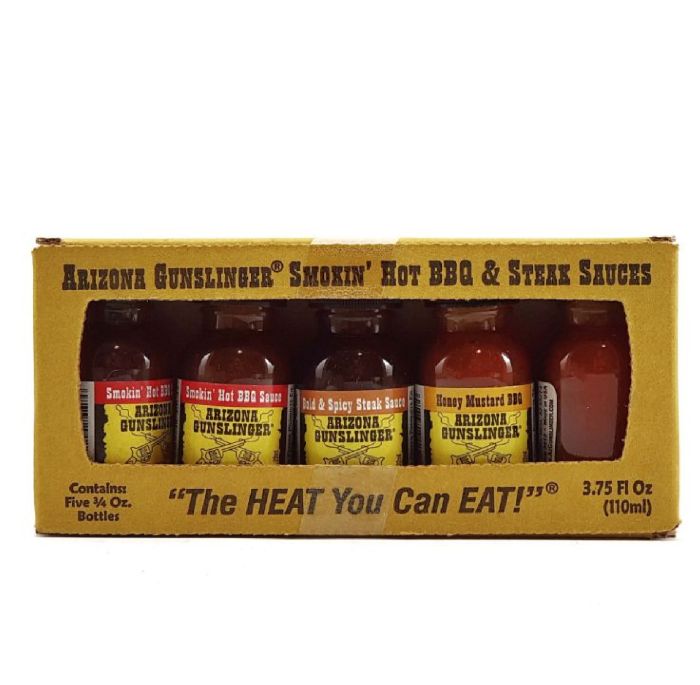 Набір гострих соусів Arizona Gunslinger 3/4 oz BBQ & Steak Sauce Variety Pack
