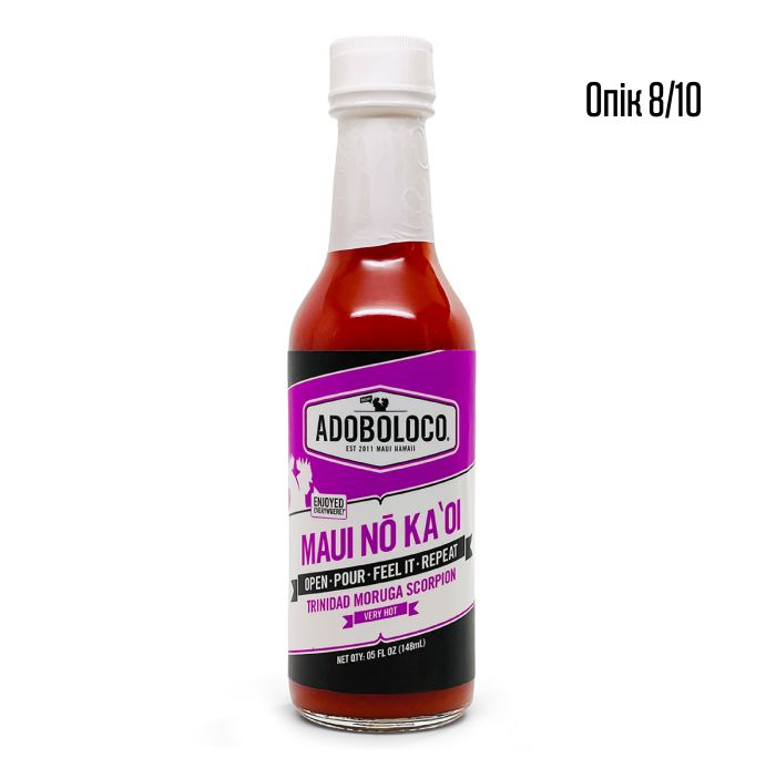 Гострий соус MAUI NO KA OI HOT SAUCE – VERY HOT – TRINIDAD MORUGA SCORPION
