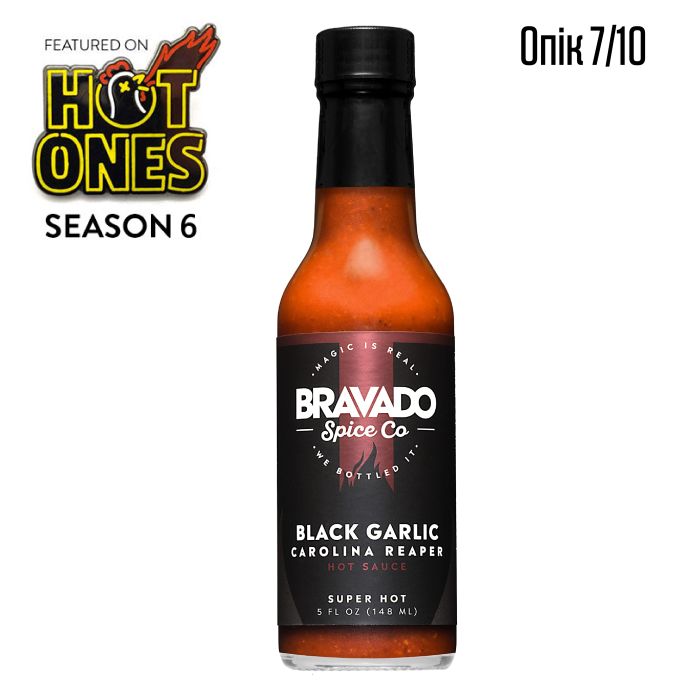 Гострий соус Bravado Spice Black Garlic Carolina Reaper Hot Sauce