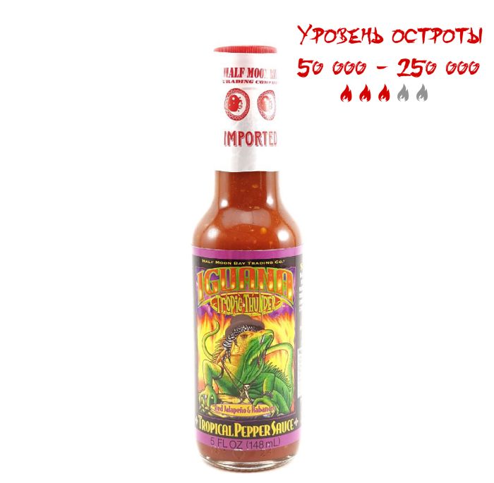 Гострий соус Iguana Tropic Thunder Red Jalapeno and Habanero Tropical Pepper Sauce