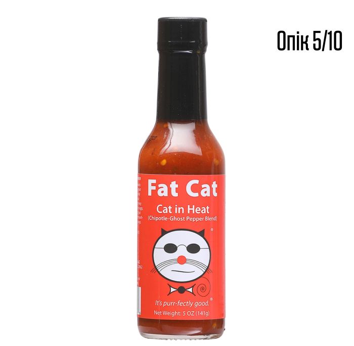 Гострий соус Fat Cat Cat in Heat: Chipotle Ghost Pepper Blend Hot Sauce