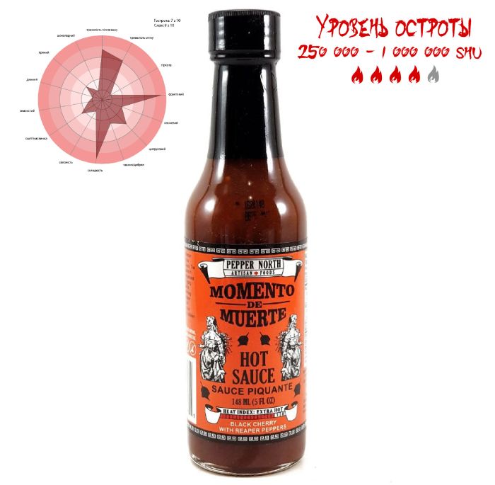 Острый соус Pepper North | Momento de Muerte Hot Sauce