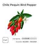 Насіння гострого перцю Pequin / Piquin - Bird Pepper, 5 штук