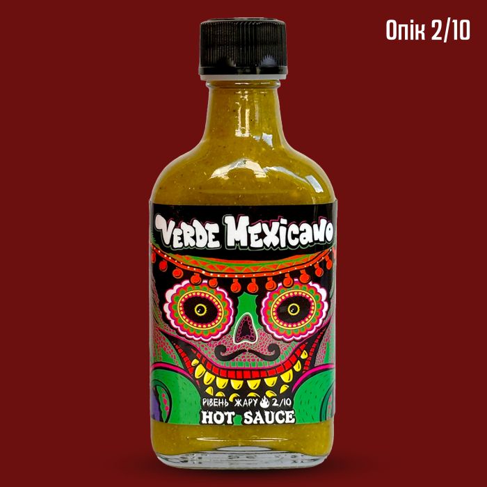 Гострий зелений соус Mexicano Verde міні пляшка (100г)